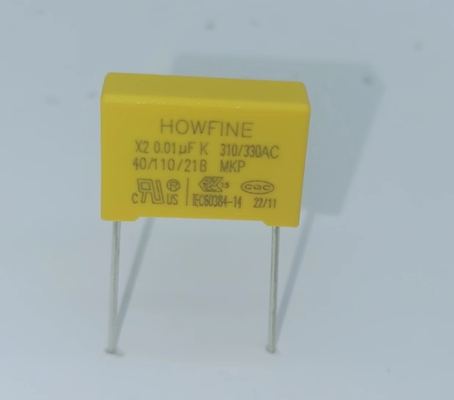 คาปาซิเตอร์ป้องกันการรบกวนฟิล์มโพลีโพรพิลีน 103K/310V P15mm สำหรับ LED
