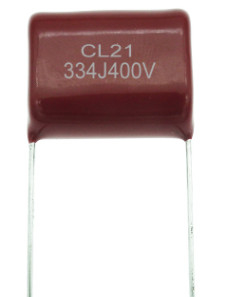 0.33uF ตัวเก็บประจุแบบฟิล์มโพลีเอสเตอร์ Metallized อเนกประสงค์ Heatproof