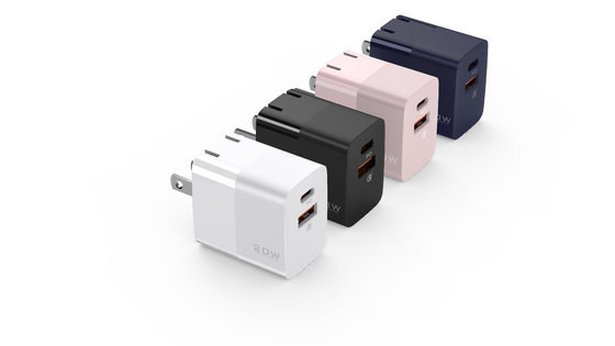 50-60Hz USB C Wall Charger มัลติฟังก์ชั่น Dual Port USB Charger